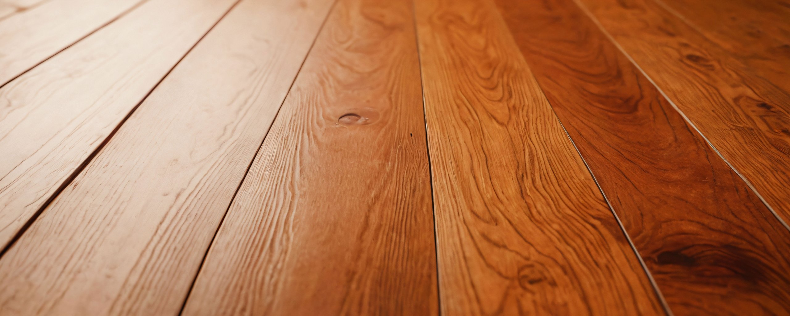 Close-up of rich hardwood flooring grain