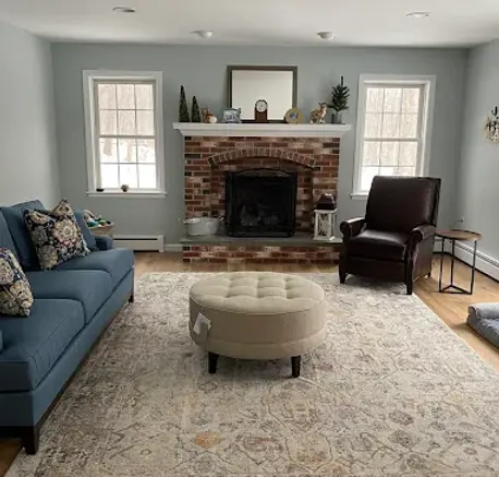 Living room repainted by the Charter Painting & Restoration team