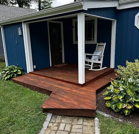 Freshly painted Connecticut home with new deck