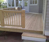 Deck railing detail after refinishing