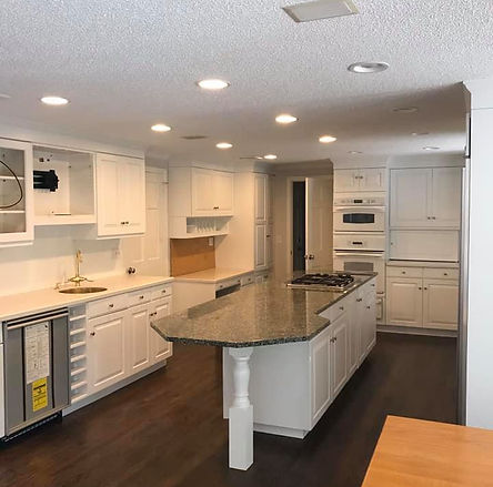 Refinished hardwood floor in a Connecticut kitchen